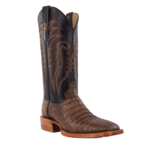 Mens Caiman Belly Wide Sq Toe Boot