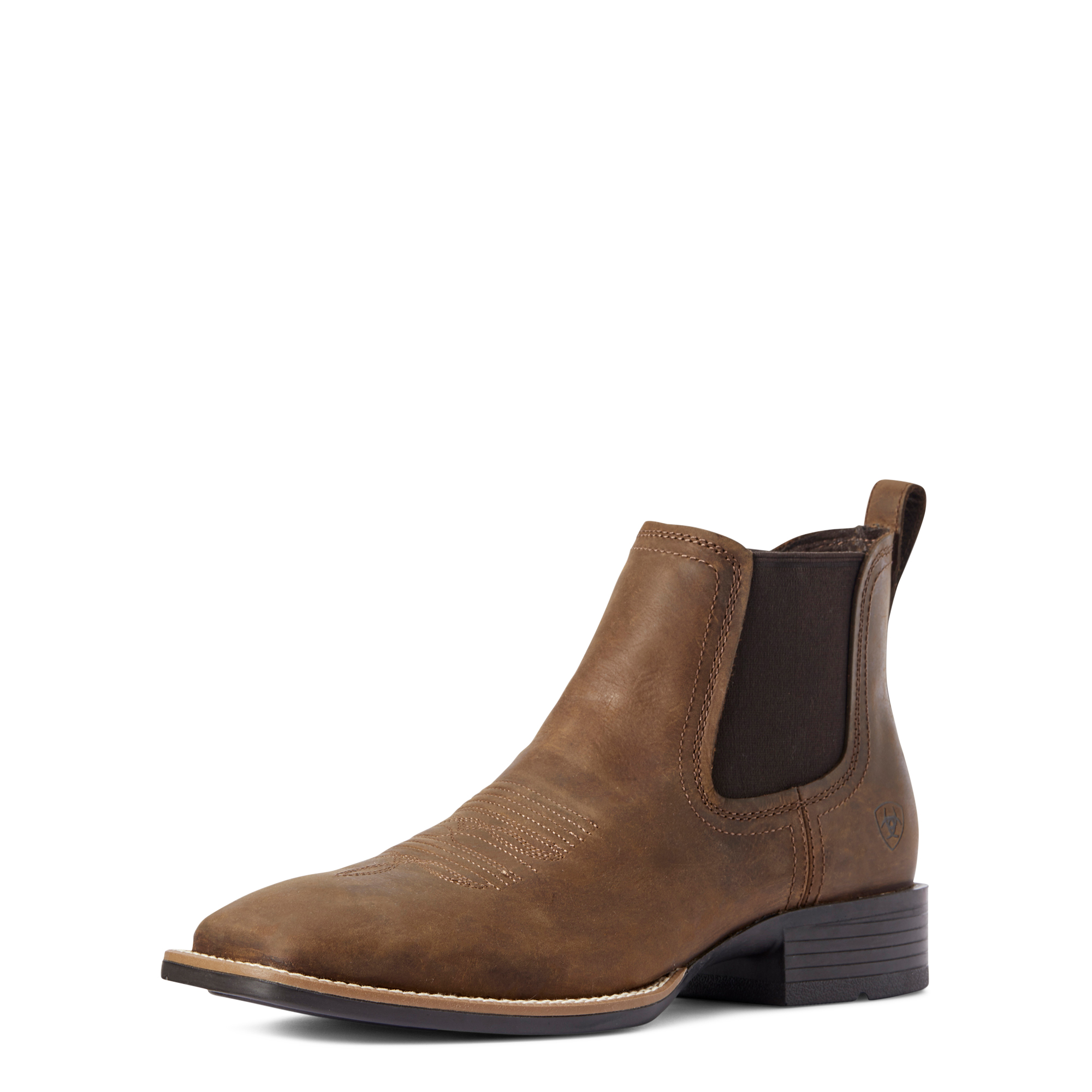 Brown leather Booker Ultra Western slip-on boots.